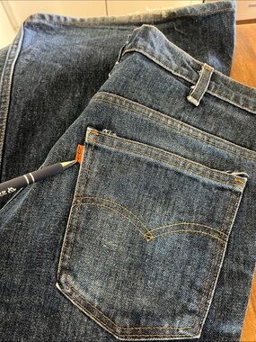 VTG 1982 Levis 684 0217 Orange Tab Big Bell Bottom Jeans USA 32x32 Fray